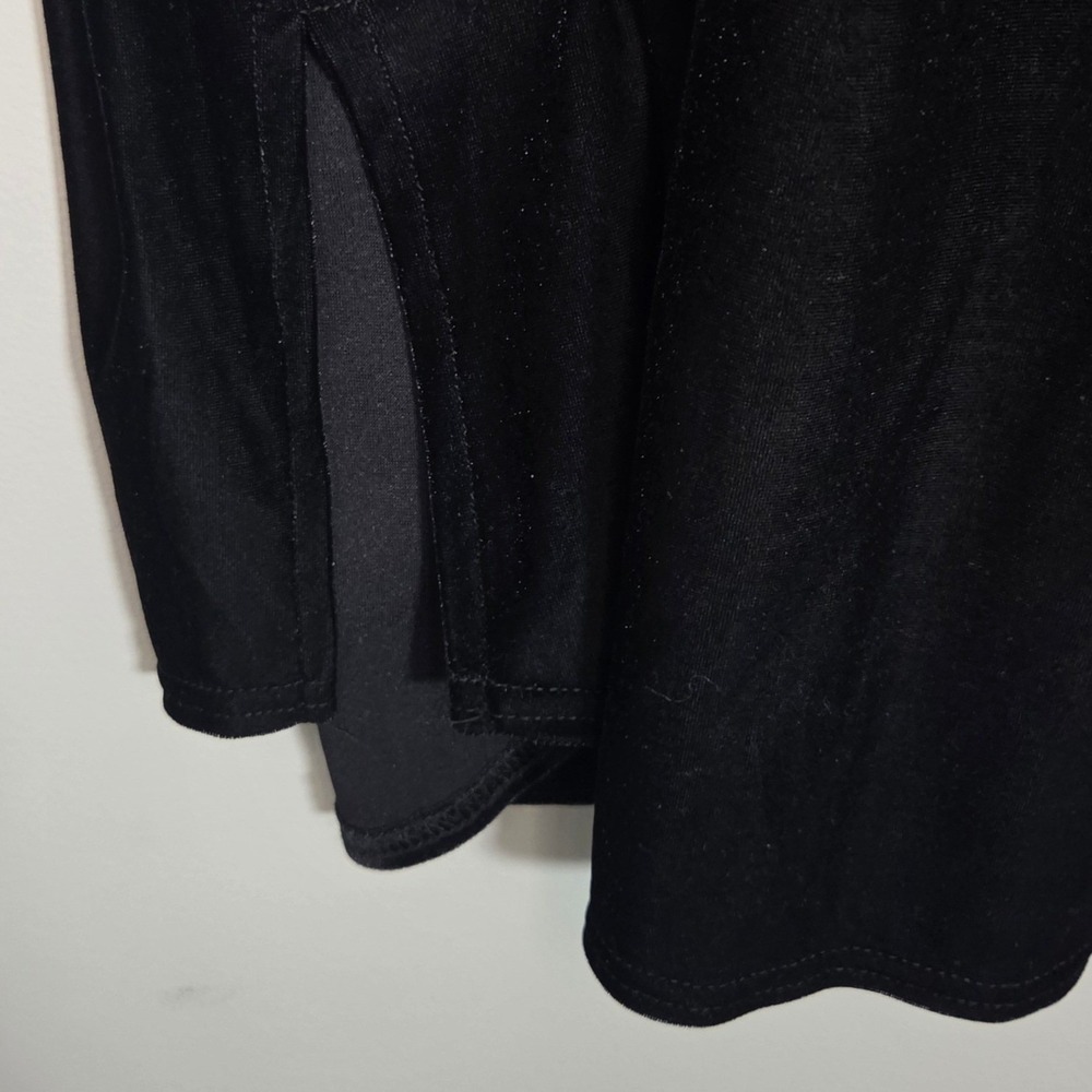 Sympli Velvet Top Womens 12 Black Stretch Long Sleeve Made in Canada - Picture 5 of 7
